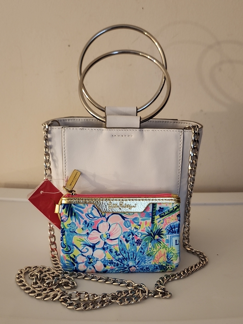 Thacker “Le Bucket” Mini Leather Crossbody w/Free Lilly Pulitzer Wallet